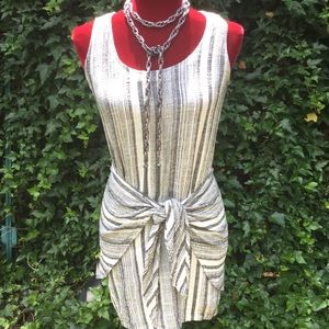 Anthropology Drew Waist Wrap Sleeveless Dress.